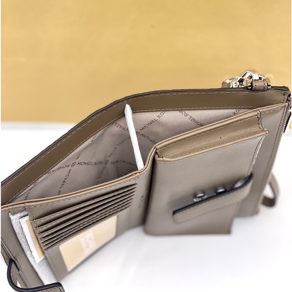 Michael Kors DoubleZip Wallet Wristlet Phone Case Dusk - Picture 7 of 15